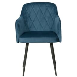 Стул мягкий для кухни «Киото», обивка велюр, тенерифе океан, цвет синий/чёрный