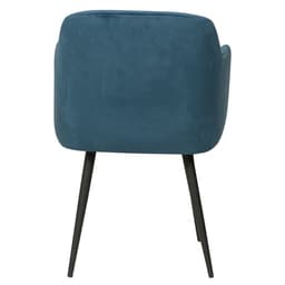 Стул мягкий для кухни «Киото», обивка велюр, тенерифе океан, цвет синий/чёрный
