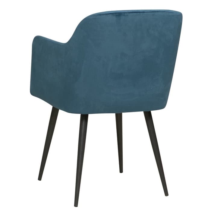 Стул мягкий для кухни «Киото», обивка велюр, тенерифе океан, цвет синий/чёрный