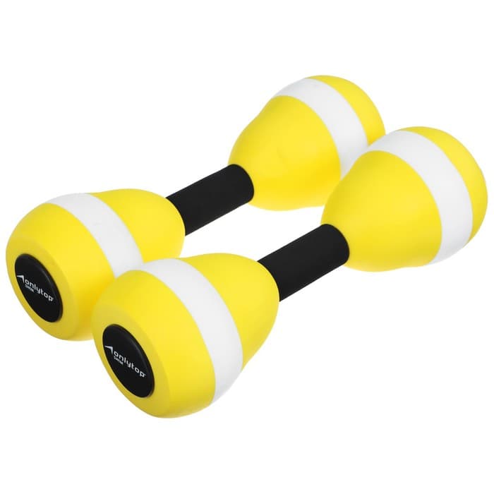 Гантели для аквааэробики ONLYTOP, 2 шт., 27.5×9 см, цвета МИКС