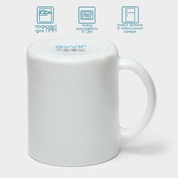 Кружка Avvir «Чайная», 320 мл, стеклокерамика, белая