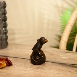 Сувенир «Обезьяна», бронза, 11×9.5 см