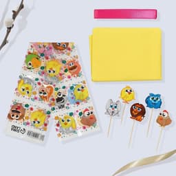 Пасхальный декор для кулича «Зверята» на пасху, 18.5×16×1 см