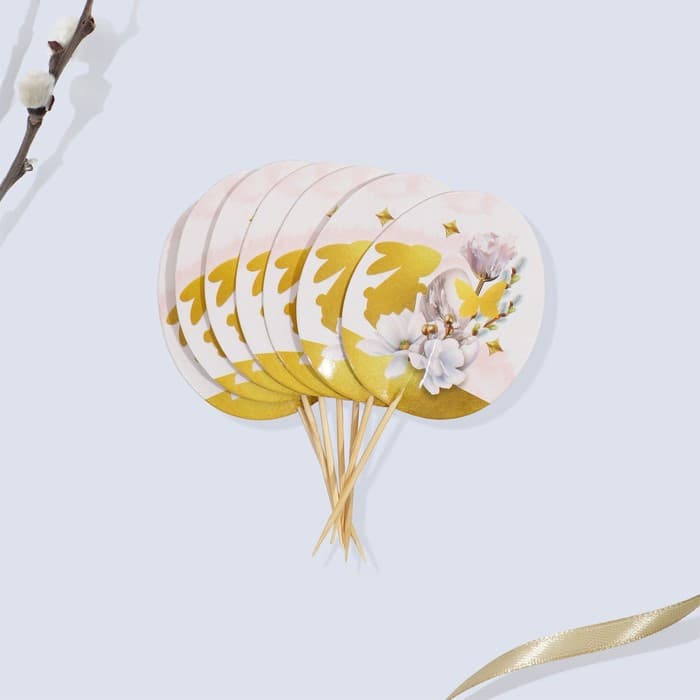 Набор для украшения яиц с карточками «Золотой» на пасху, 9×16 см