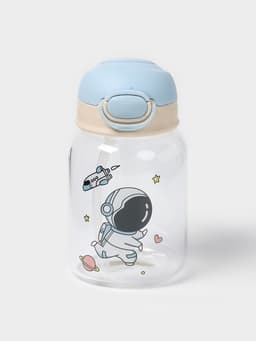 Бутылка для воды «Космонавты», 450 мл, 8.2×15 см, стекло, рисунок и МИКС