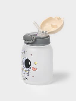 Бутылка для воды «Космонавты», 450 мл, 8.2×15 см, МИКС, матовое стекло