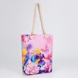 Сумка женская пляжная «Цветы», 35×40 см