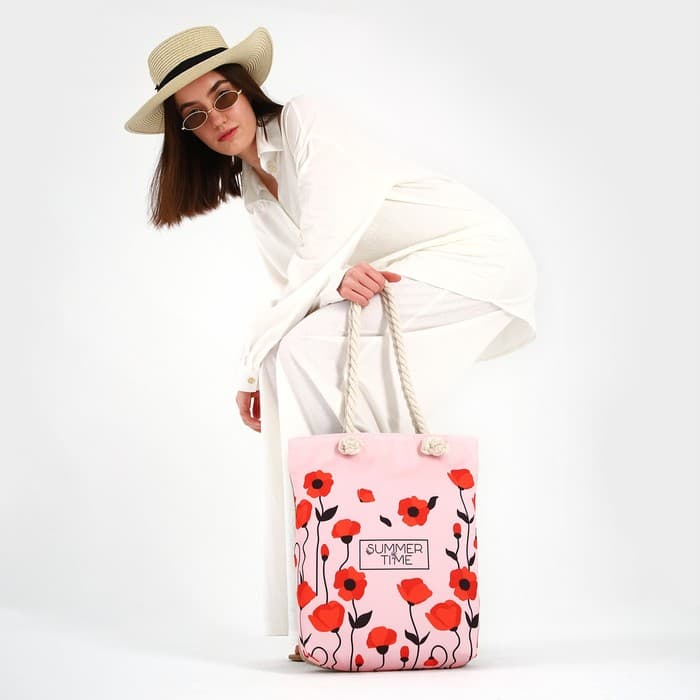 Сумка женская пляжная Summer Time, 35×40 см