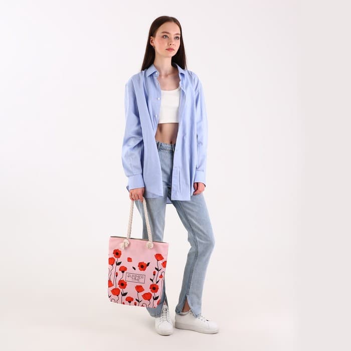 Сумка женская пляжная Summer Time, 35×40 см