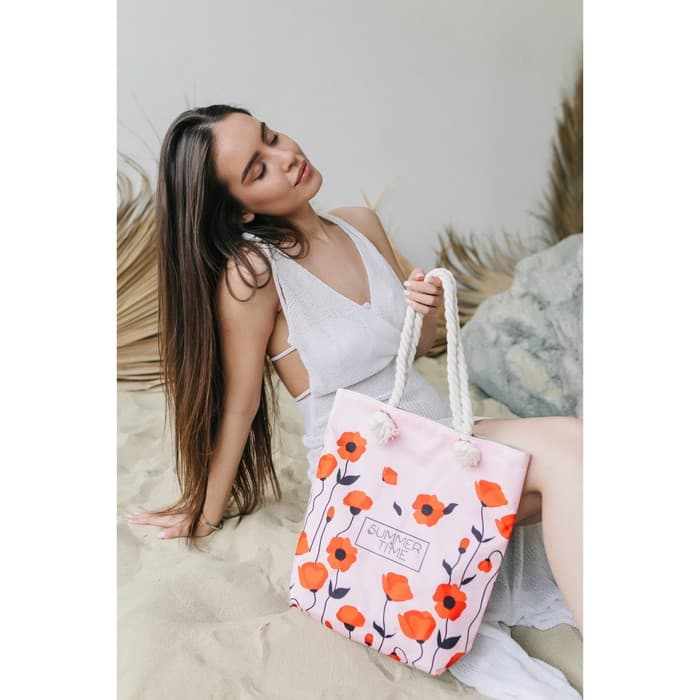 Сумка женская пляжная Summer Time, 35×40 см