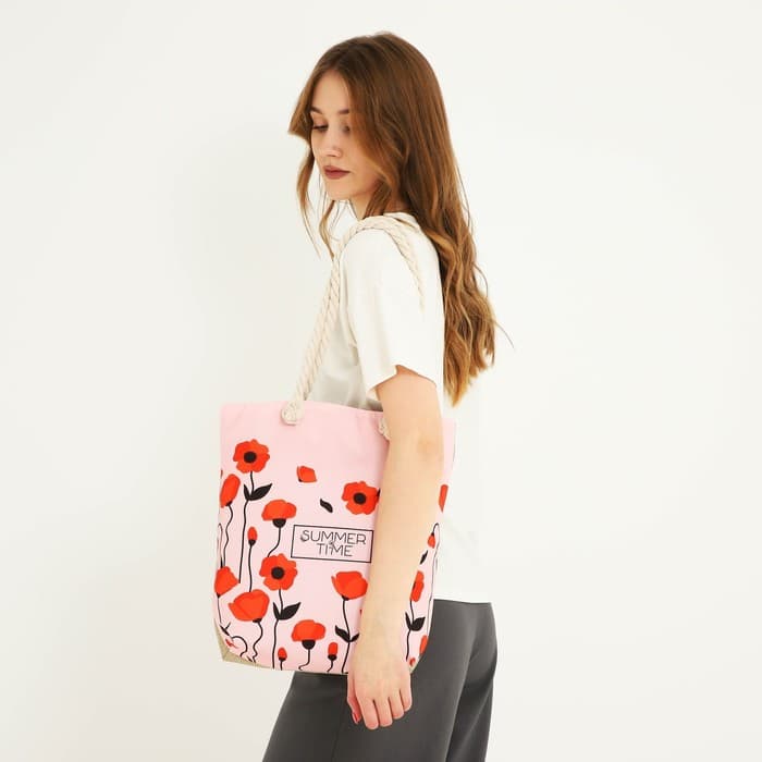 Сумка женская пляжная Summer Time, 35×40 см