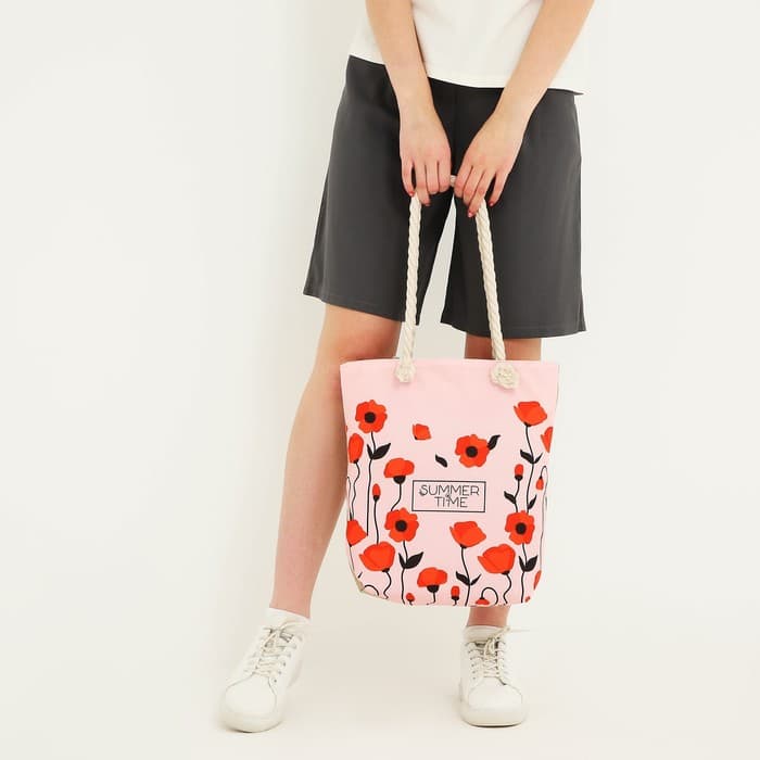 Сумка женская пляжная Summer Time, 35×40 см