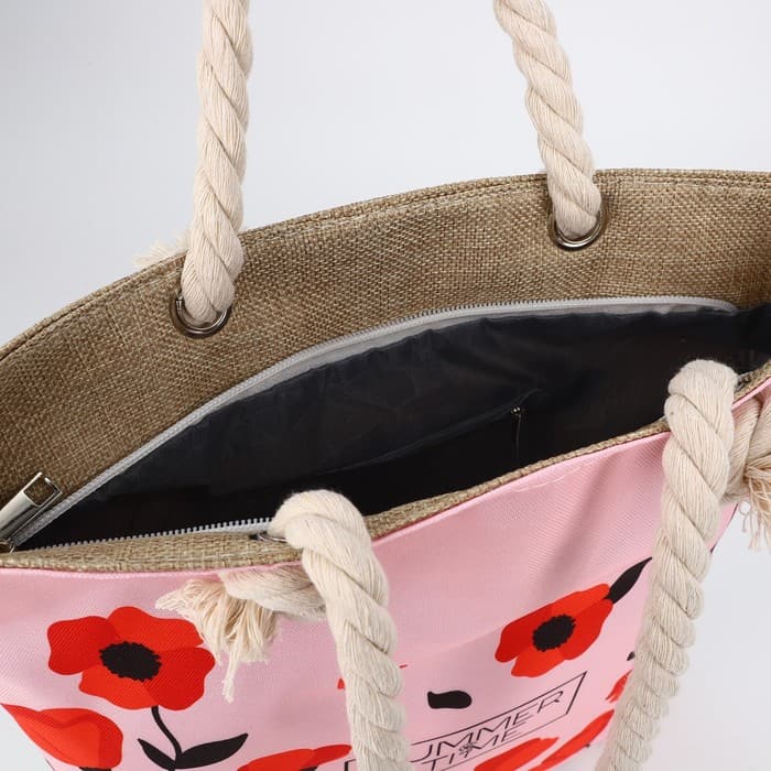 Сумка женская пляжная Summer Time, 35×40 см