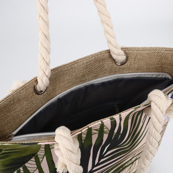 Сумка женская пляжная «Растение», 35×40 см