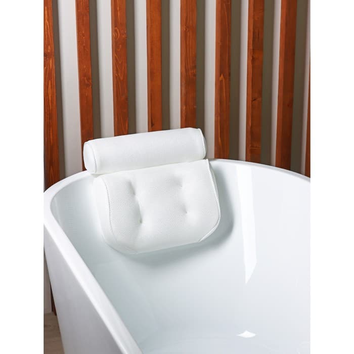Подушка для ванной SPA Premium, на присосках, белая