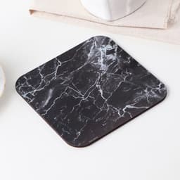 Подставка под горячее «Чёрный мрамор», 15×15 см