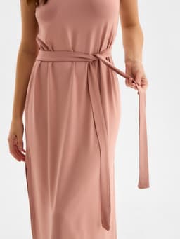 Сорочка миди ночная женская MINAKU: Home collection, тёмно-бежевая, размер 44