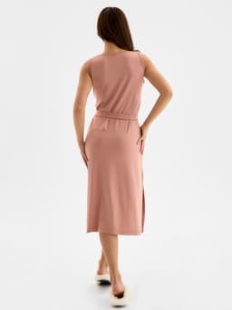 Сорочка миди ночная женская MINAKU: Home collection, тёмно-бежевая, размер 44