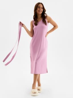 Сорочка миди ночная женская MINAKU: Home collection, розовая, размер 46