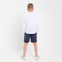 Рубашка для мальчика MINAKU: Casual Collection, белая, размер 34-36 (128-134 см)