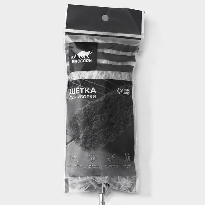 Щётка для удаления пыли, телескопическая ручка 37-81 см, насадка из микрофибры 17 см