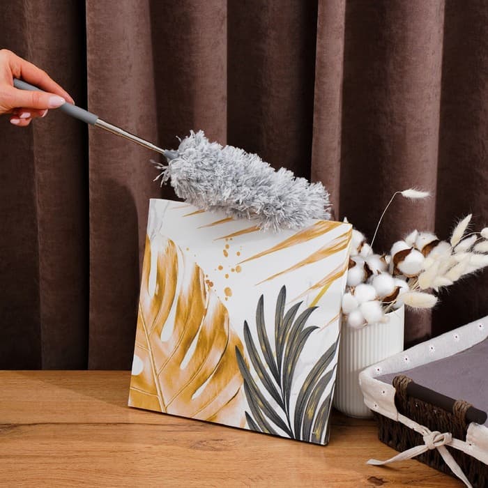 Щётка для удаления пыли, телескопическая ручка 37-81 см, насадка из микрофибры 17 см