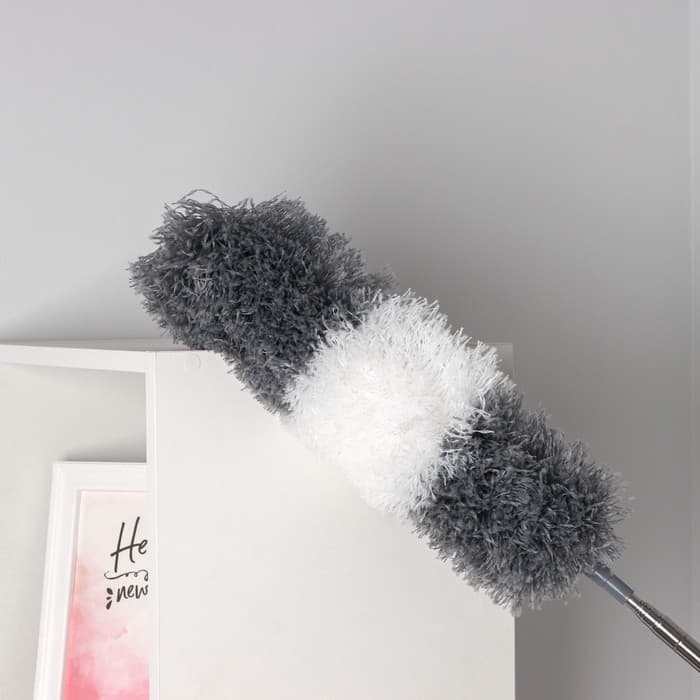 Щётка для пыли, плоская насадка 40×7.5 см, пушистая насадка 41×13 см, телескопическая ручка 230 см