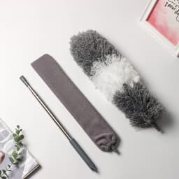 Щётка для пыли, плоская насадка 40×7.5 см, пушистая насадка 41×13 см, телескопическая ручка 230 см