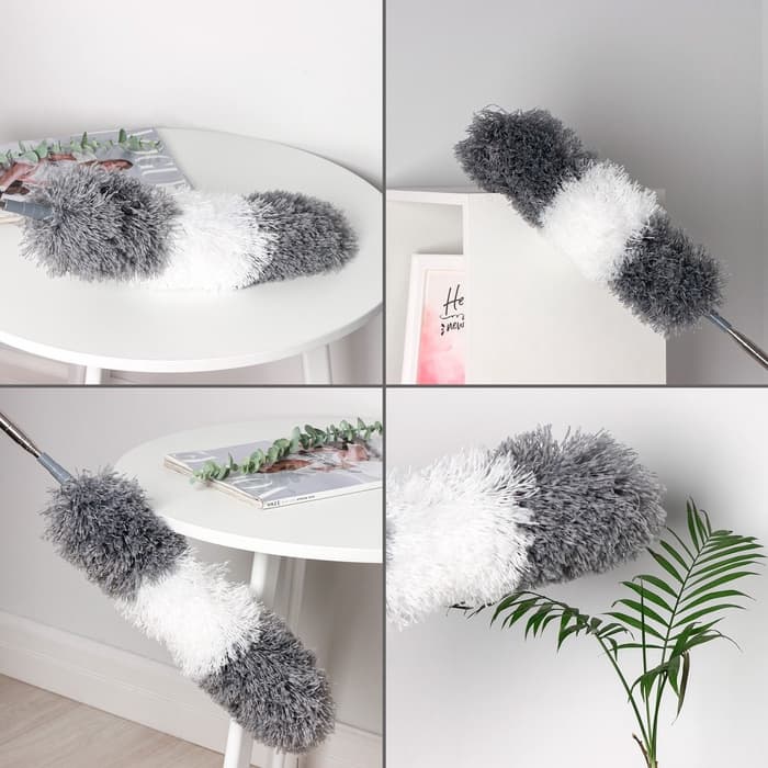 Щётка для пыли, плоская насадка 40×7.5 см, пушистая насадка 41×13 см, телескопическая ручка 230 см