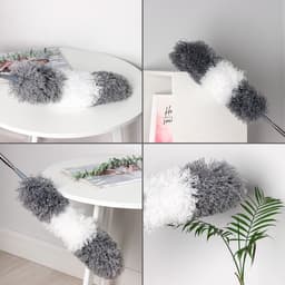 Щётка для пыли, плоская насадка 40×7.5 см, пушистая насадка 41×13 см, телескопическая ручка 230 см