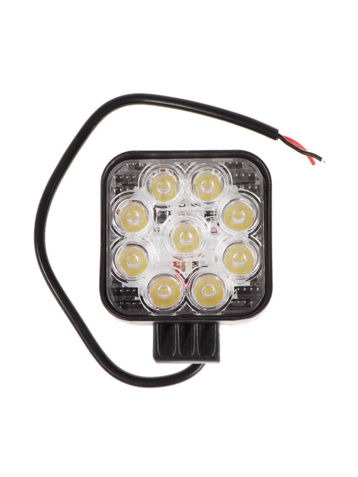 Светодиодная фара Вымпел WL-132S, дальний свет, корпус металл, 9 LED по кругу, 27 Вт