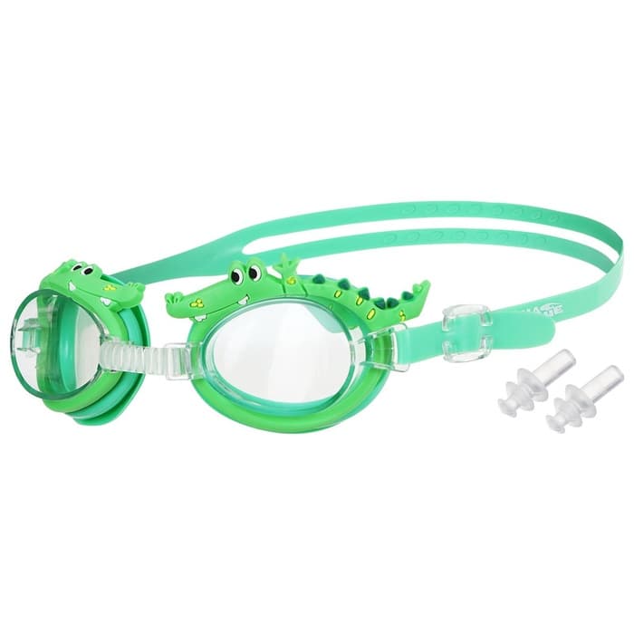 Очки для плавания детские «На волне: Крокодил», беруши