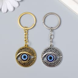 Брелок для ключей на кольце «Глаз от сглаза», металл, 3.3×0.2×3.5 см, МИКС