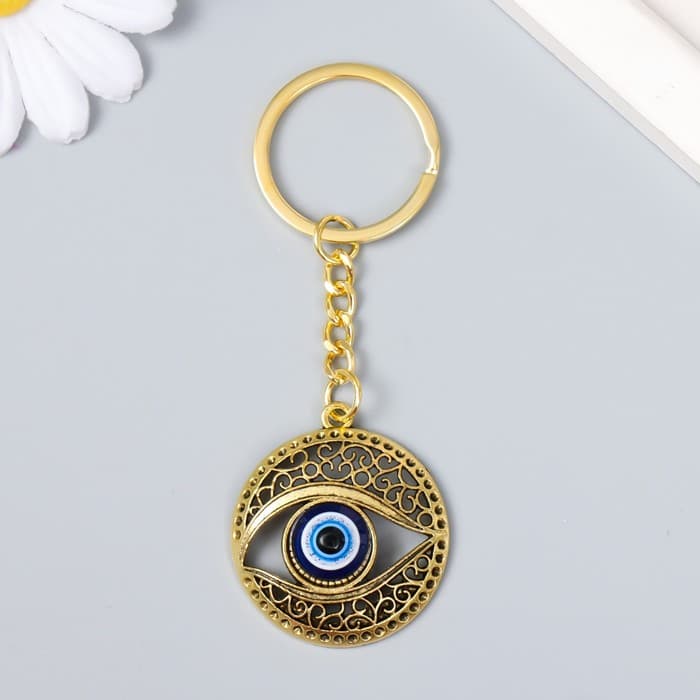 Брелок для ключей на кольце «Глаз от сглаза», металл, 3.3×0.2×3.5 см, МИКС