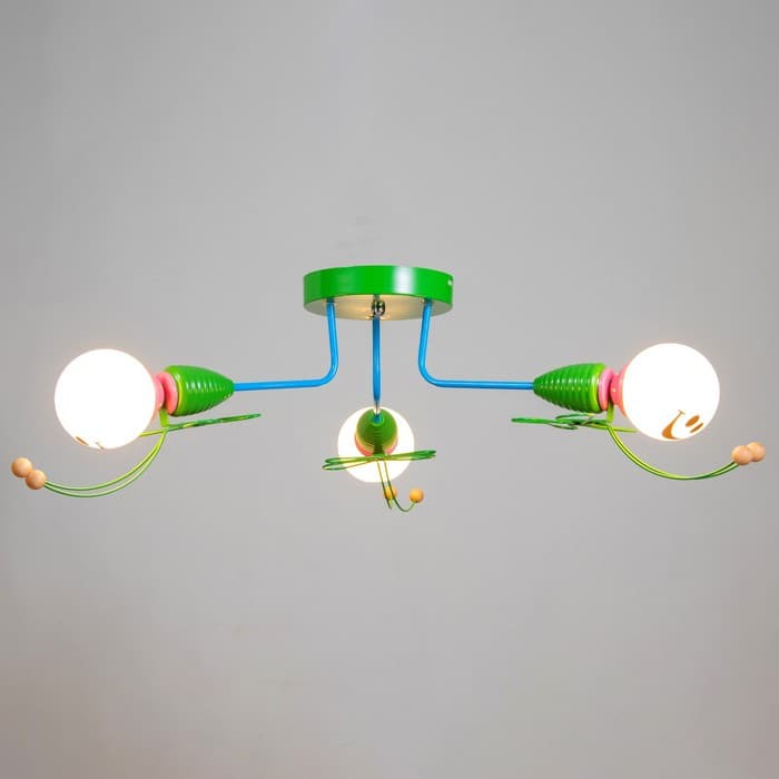 Люстра «Букашки» 3хЕ27 зеленый 58×58×25 см BayerLux