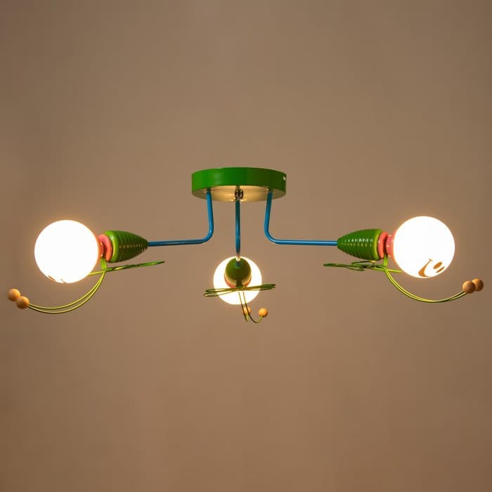 Люстра «Букашки» 3хЕ27 зеленый 58×58×25 см BayerLux