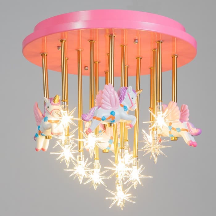 Люстра «Карусель» 13хG9 40 Вт розовый 50×50×30 см BayerLux