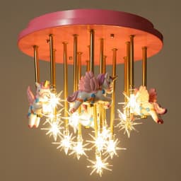 Люстра «Карусель» 13хG9 40 Вт розовый 50×50×30 см BayerLux