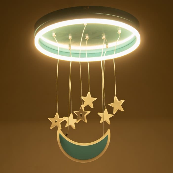 Люстра «Лунный свет» LED 58 Вт синий 50×50×60 см BayerLux