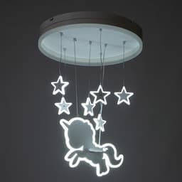Люстра «Единорог» LED58 Вт 4000К белый 50×50×60 см BayerLux