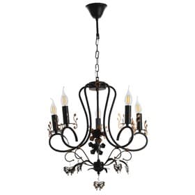 Люстра «Сандра» 5xE14 40 Вт черно-золотой 51×51×52-110 см BayerLux