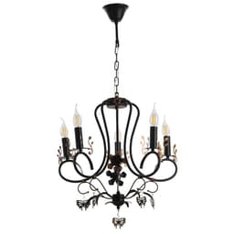 Люстра «Сандра» 5xE14 40 Вт черно-золотой 51×51×52-110 см BayerLux