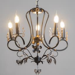 Люстра «Сандра» 5xE14 40 Вт черно-золотой 51×51×52-110 см BayerLux