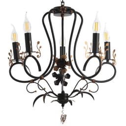 Люстра «Сандра» 5xE14 40 Вт черно-золотой 51×51×52-110 см BayerLux