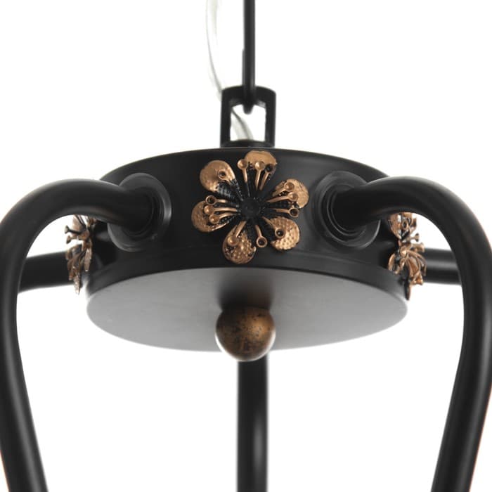 Люстра «Сандра» 5xE14 40 Вт черно-золотой 51×51×52-110 см BayerLux