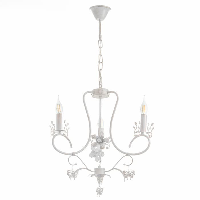 Люстра «Сандра» 3xE14 40 Вт белый с золотой патиной 51×51×52-110 см BayerLux