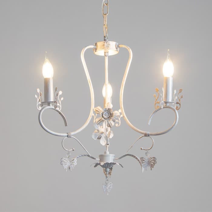 Люстра «Сандра» 3xE14 40 Вт белый с золотой патиной 51×51×52-110 см BayerLux