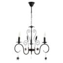 Люстра BayerLux «Беатрис», 3xE14, 40 Вт, черно-золотой, 56.5×56.5×48.5-105 см