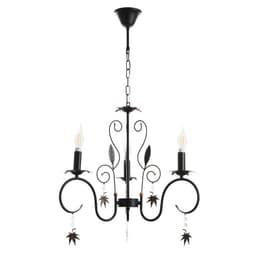 Люстра BayerLux «Беатрис», 3xE14, 40 Вт, черно-золотой, 56.5×56.5×48.5-105 см