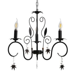 Люстра BayerLux «Беатрис», 3xE14, 40 Вт, черно-золотой, 56.5×56.5×48.5-105 см